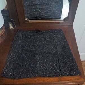 Urban Outfitters Black Sparkle Glitter Mini Skirt Size Large with Slit